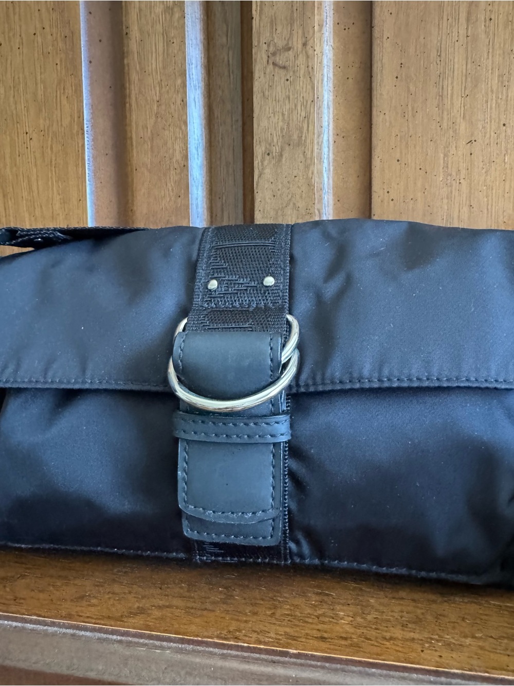 LAUREN Ralph Lauren Black Nylon Shoulder/ Hand Bag - Picture 3 of 10